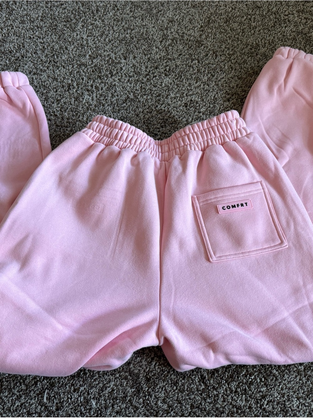 Pink Comfrt Sweatpants - Cozy Elastic Waist Bottoms